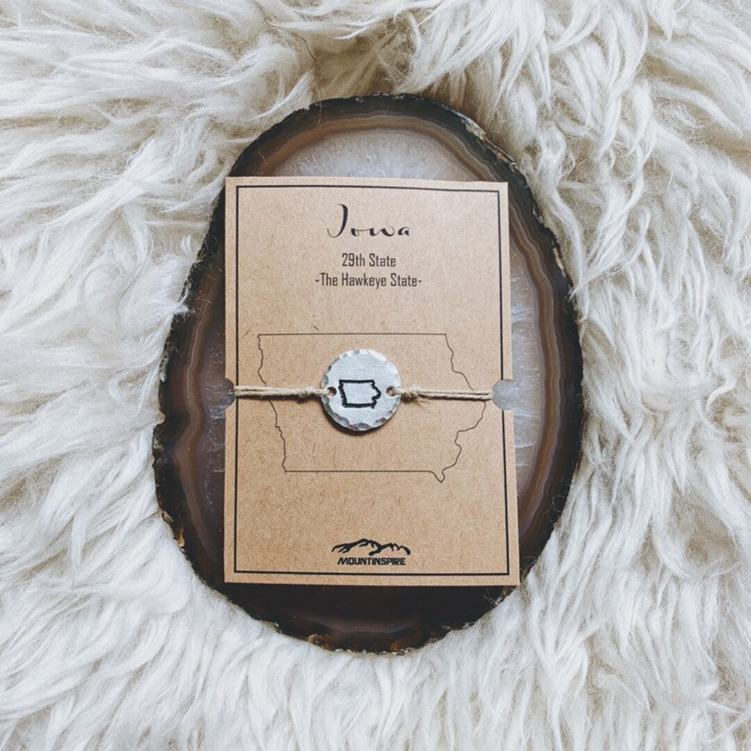 Iowa Iowa Jewelry Iowa Bracelet State Jewelry Wish Etsy