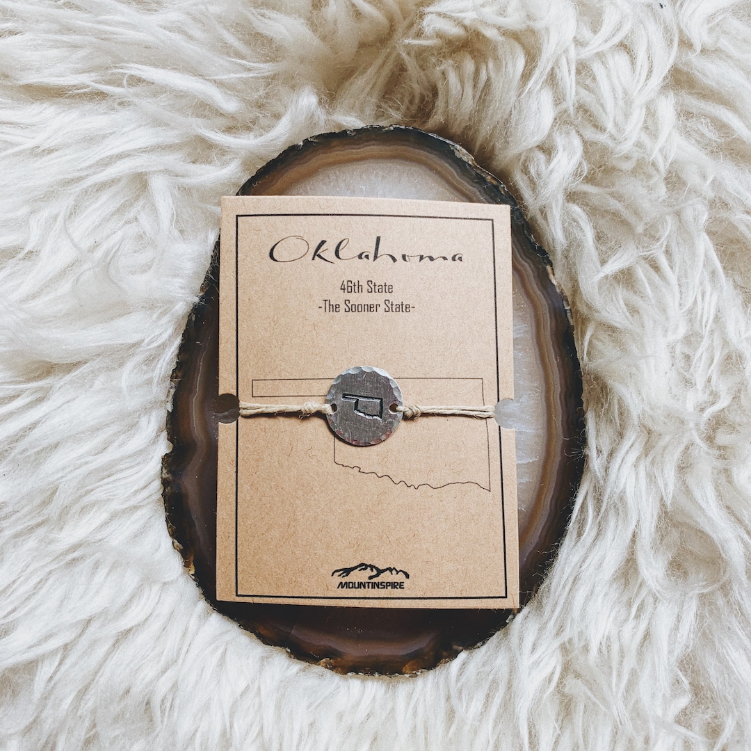 Oklahoma Bracelet States Collection State Wish Bracelet Etsy