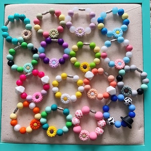 Flower Tumbler Handle Silicone Bead Charms | Accessories, Gifts, Keychain, Jewelry