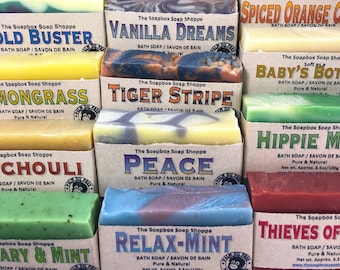 Choose 6 Soap Bars, Handmade Soap Gift Set, soaps made with essential oils and natural ingredients, no palm oil, sls free, soap gift pack
