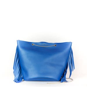 Blue bucket bag