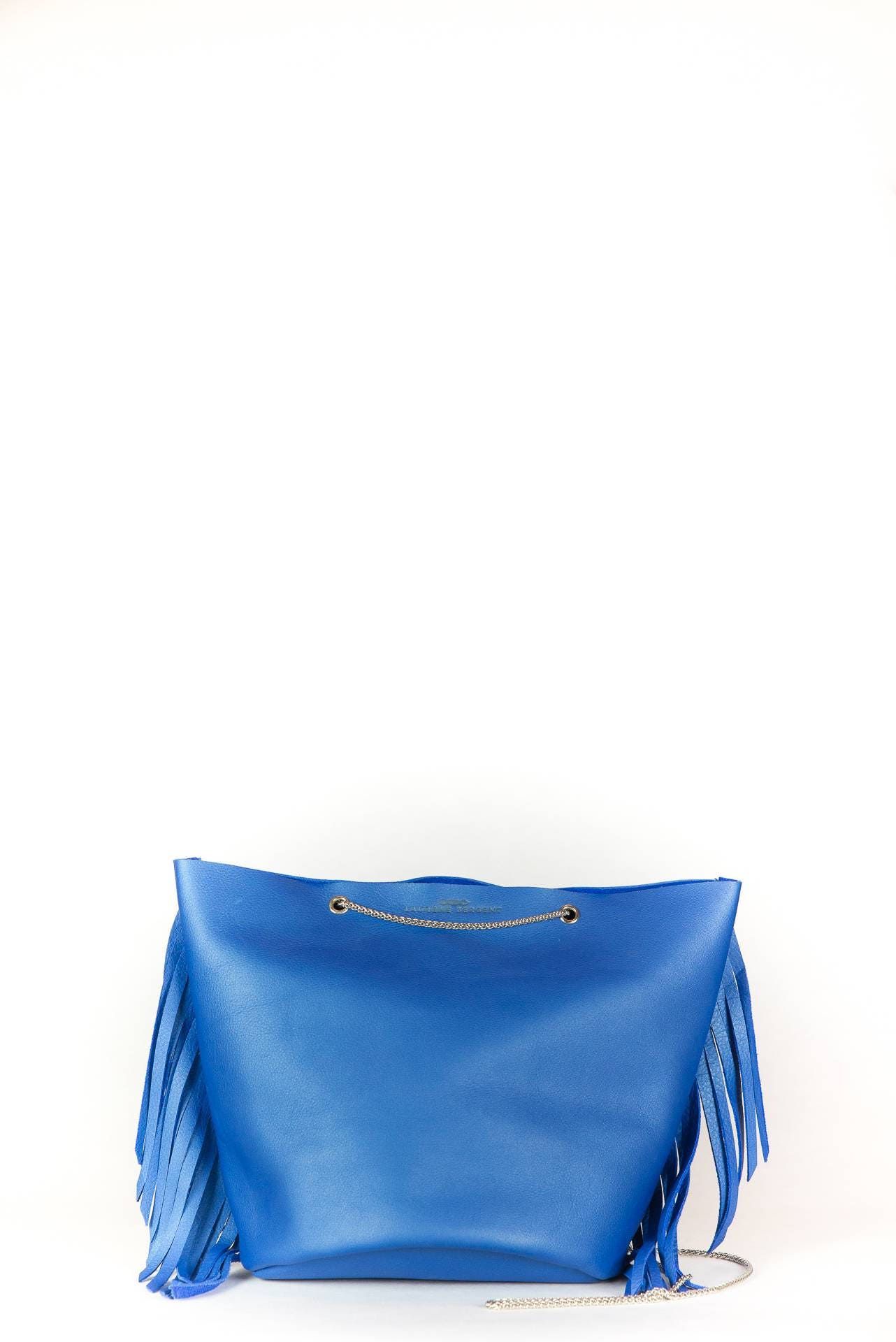 Blue bucket bag