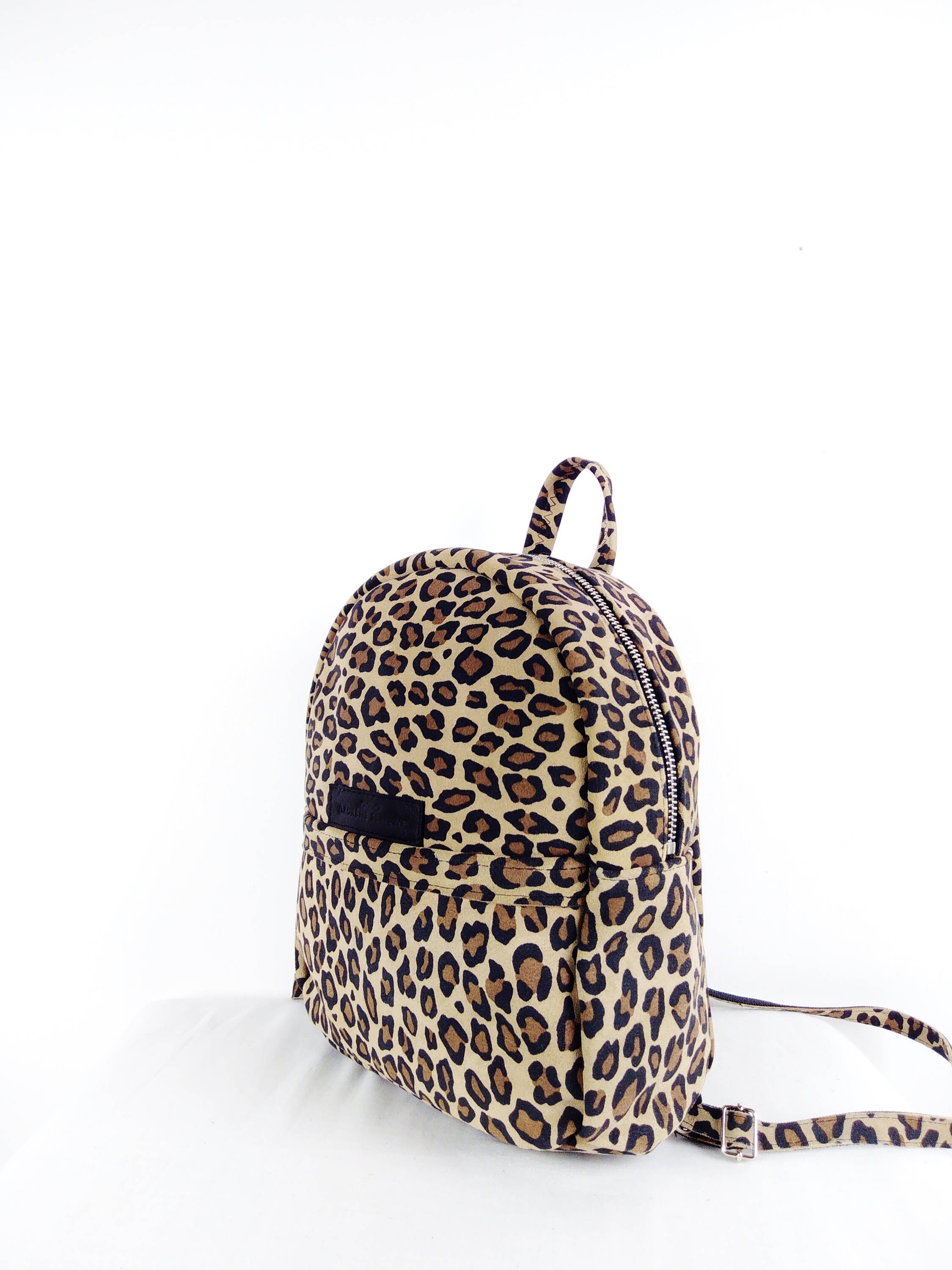 Leopard Printed Leather Backpack Etsy Ireland