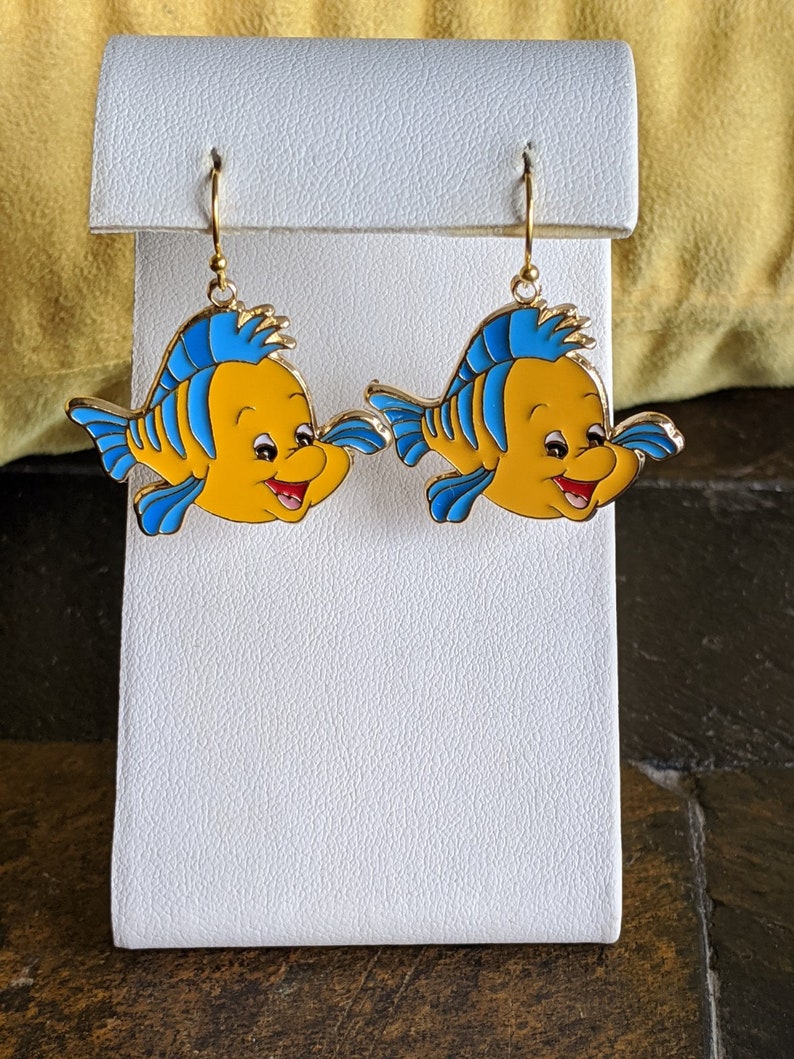 Little Mermaid Flounder dangle earrings Etsy