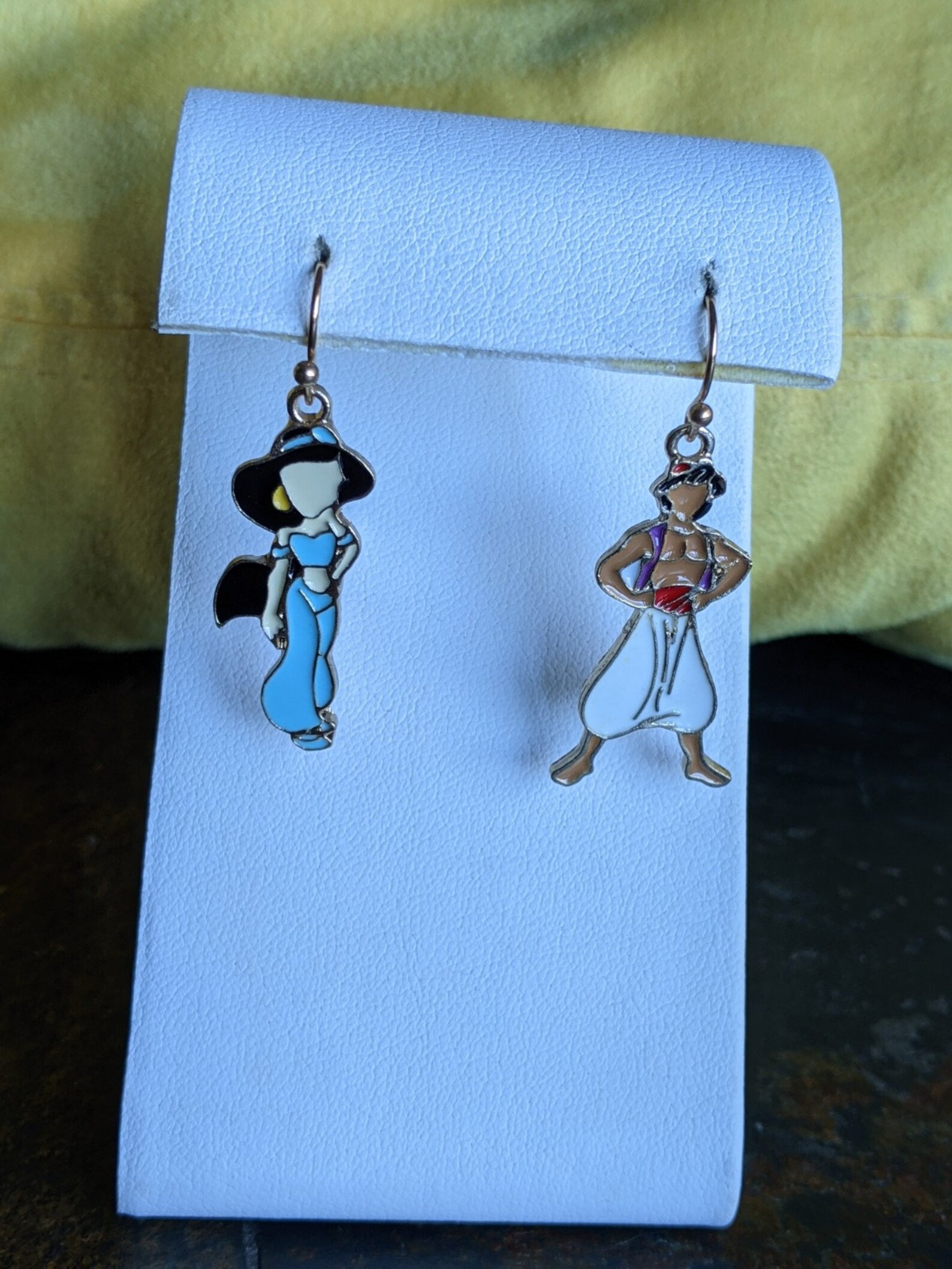 Aladdin and Jasmine dangle earrings Etsy