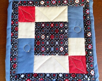 Red/White/Blue Quilted Mug Rug
