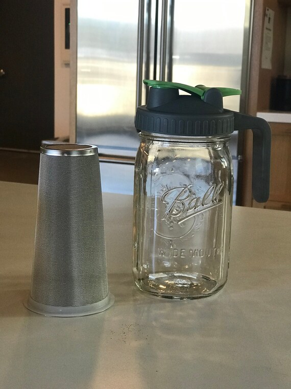 32 oz Cold Brew Coffee Glass Jar Filter