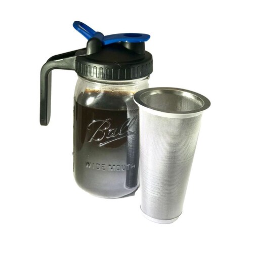 Cold Brew Coffee Maker Mason Jar Pitcher With Handle Durable Etsy