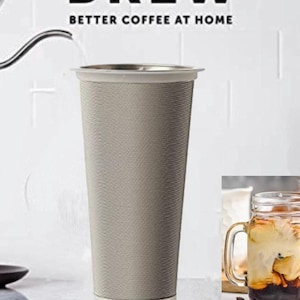 Coffee Filter Tea Filter: Stainless Steel For Mason Jar Wide Mouth - Infuser, Filter, Hot and Cold Brew