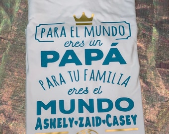 Mejor papa del mundo, playera. Regalo para papa.  gift for dad. Regalo para el día del padre