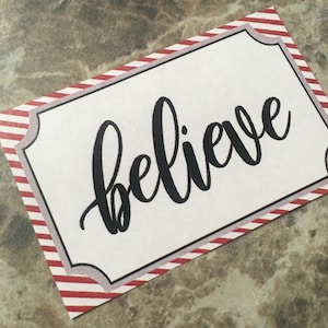 DIGITAL Believe Sofort Download Polar Express Party Weihnachtsglocke Leckerli Sonntagsschule Handout Ticket Enthält 2 Größen