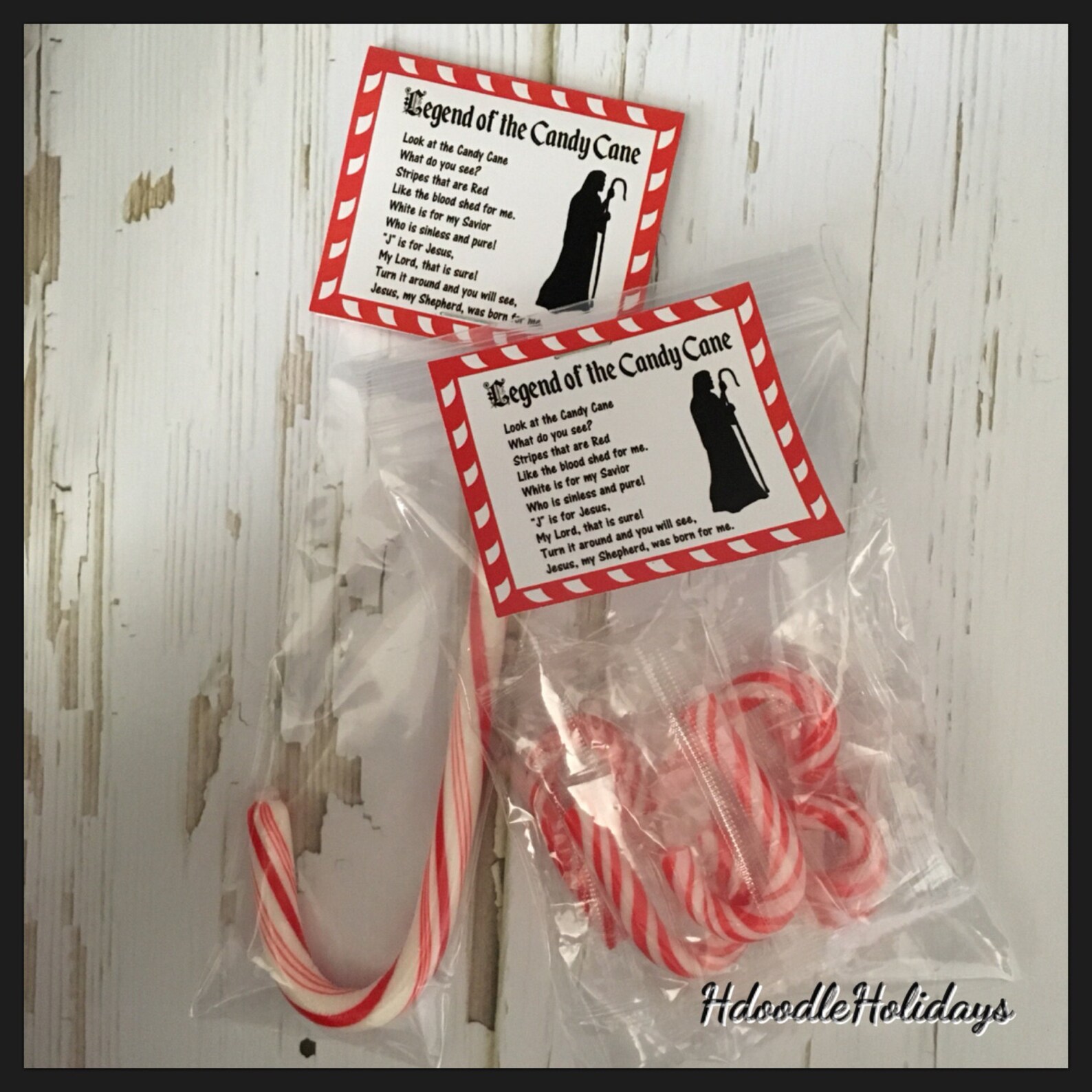 Legend of the Candy Cane Tags Label Instant Download DIGITAL | Etsy
