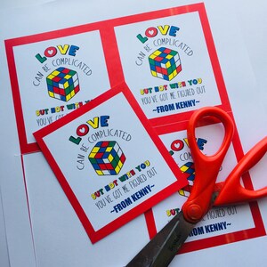 Digital Valentine Rubiks Cube DIY EDITABLE Pdf Card Puzzle Love Can Be ...