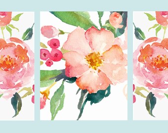 watercolor decor etsy