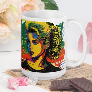 Aqua Net Dreams - Vintage 80s Pop Girl Mug