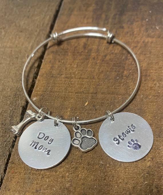 PET CHARM BRACELET Pet Charm Initial and Name Charms Name Charm Gift for Pet Lover Mothers Day Gift Gift for Mom personalized Bracelet Etsy