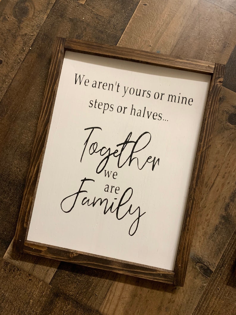 BLENDED FAMILY SIGN Wall Decor Step Children Gift Step Etsy