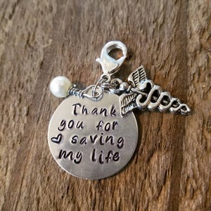 Thank You for Saving, Saved My Life Pendant, Thank You for Saving My ...