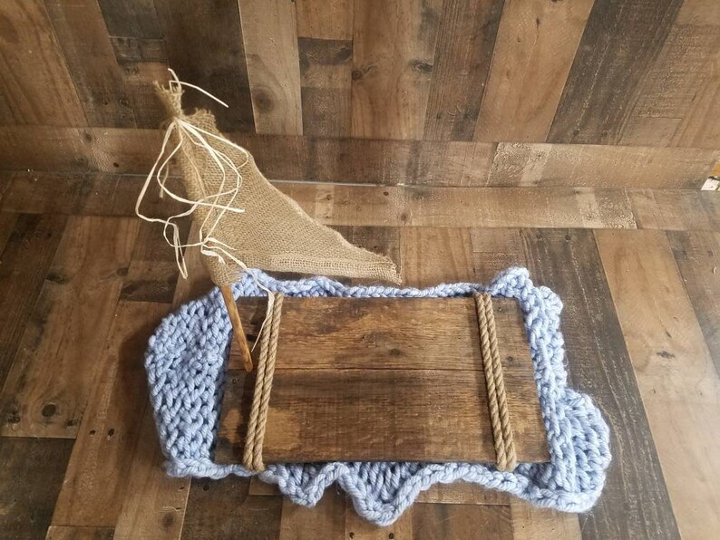 LITTLE RAFT BOAT and fish set with Oar Real Wood Fishing Raft | Etsy