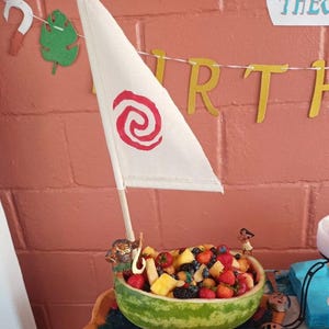 MOANA BOAT SAIL only photo prop, Moana birthday theme, Moana room decor, Wood Fishing Raft Sail  moana inspired infant sailboat outdoor prop