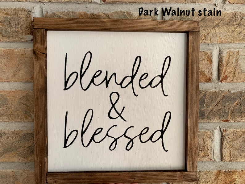 BLENDED AND BLESSED Wall Decor Blending Families Gift for Etsy