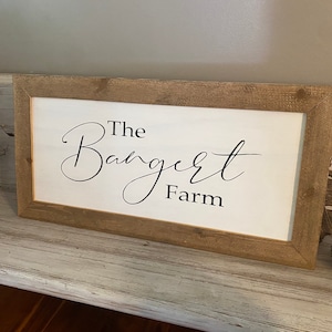 FAMILY FARM SIGN Farmhouse Homestead decor, Last Name sign, Wedding gift, House Warming gift, rustic name sign Farmhouse decor