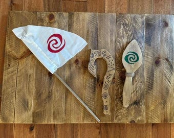 Handcrafted Moana Oar, Moana Paddle, Wooden Oar, Moana Costume