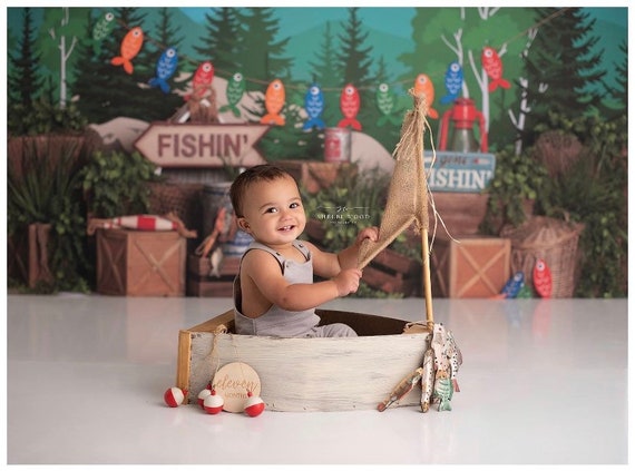 LITTLE SAIL BOAT Infant Toddler Fishing Prop, Little Row Sail Boat
