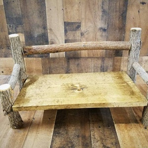 LOG BENCH PROP, Toddler Photo Props, Sitter Prop, Rustic Infant props Handmade Photo Prop, Wooden Baby chair, rustic bench, natural edge bed