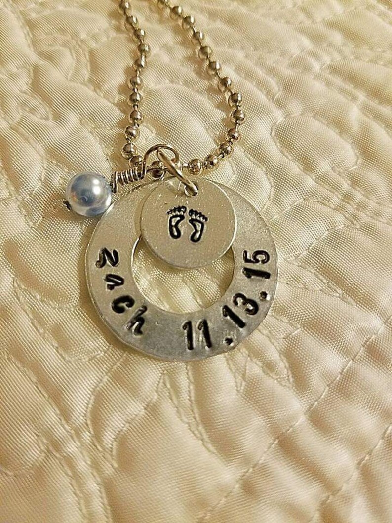 Birth necklace mom necklace mom jewelry new mother new Etsy