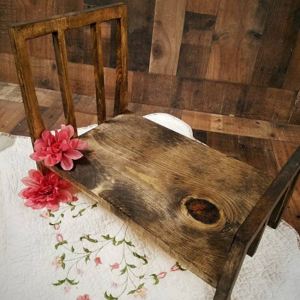 LITTLE WOODEN BED Infant Props,Rustic Infant Bed props Sitter Bed Prop, newborn bed prop Baby Doll Bed