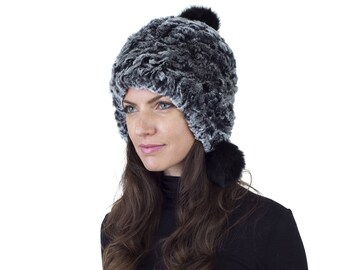 Rabbit Fur Hat - Etsy