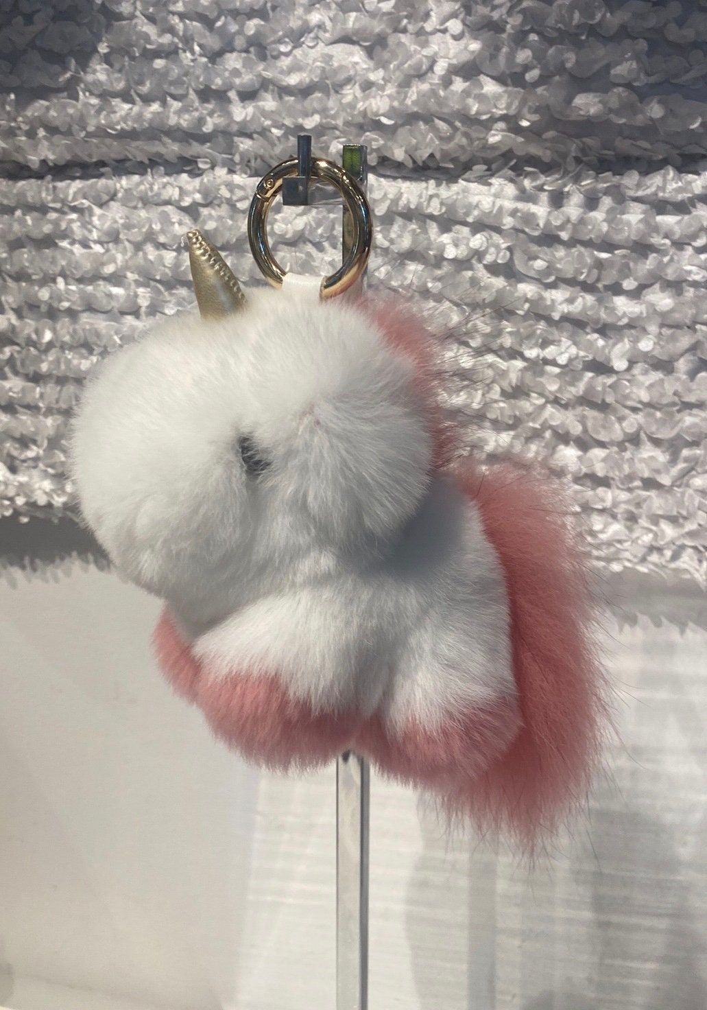 Rabbit Fur Wholesale Cute Keyring Luxury Plush POM POM Ball