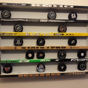 Hockey Puck Display 40 Pucks (hockey sticks, Hockey room decor, hockey player gift, puck shelf, hockey gift, hockey coach gift)