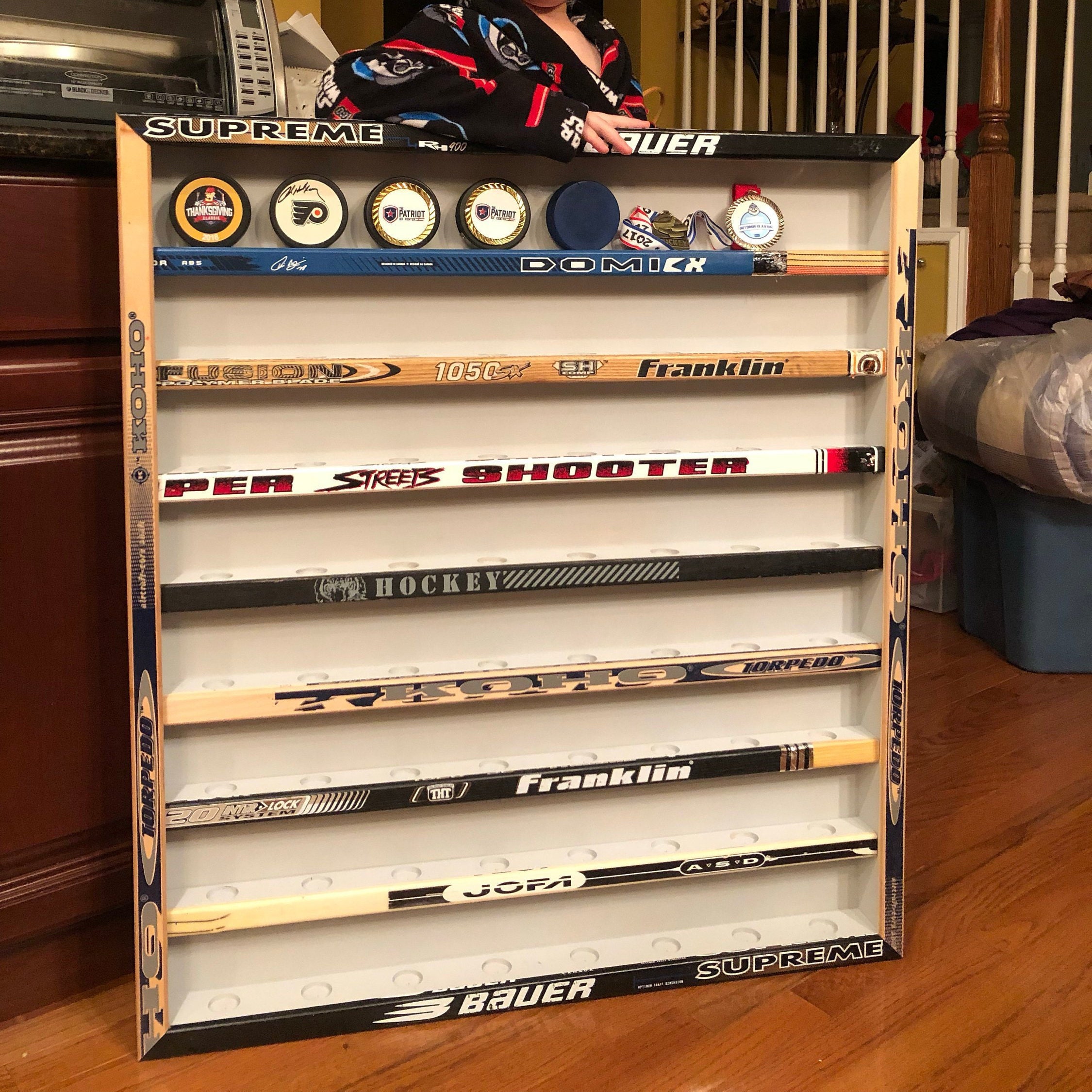 Hockey Puck Display (holds 64 pucks)