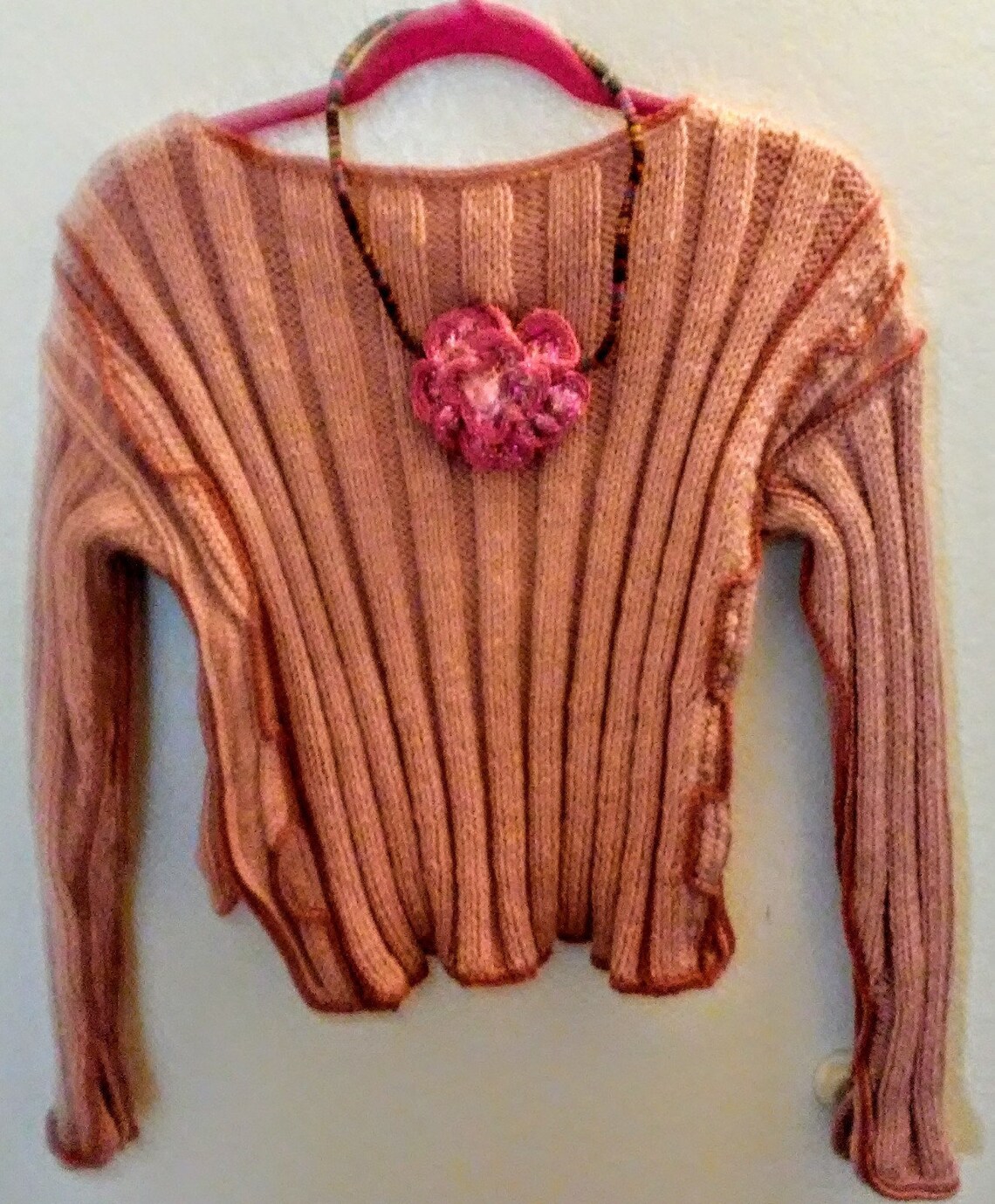 Poor Boy Rib Knit Sweater With Colorblocked Cowl Etsy UK