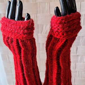 Hand Knit Cashmere/Alpaca Blend Fingerless Gloves