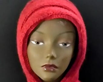Cashmere Blend Hooded Scarf With Fringe Benefits