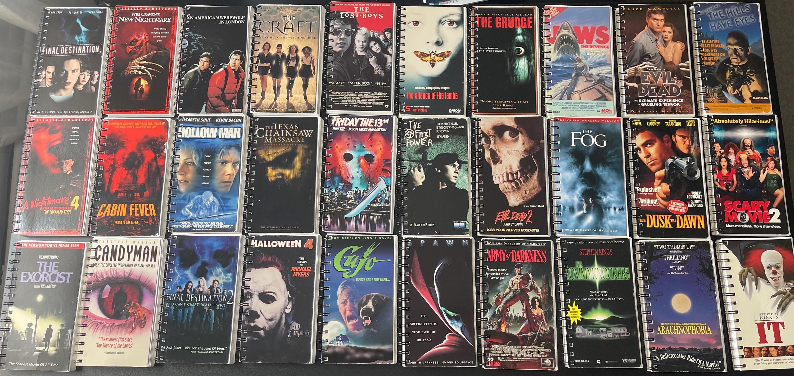 Horror VHS Notebooks