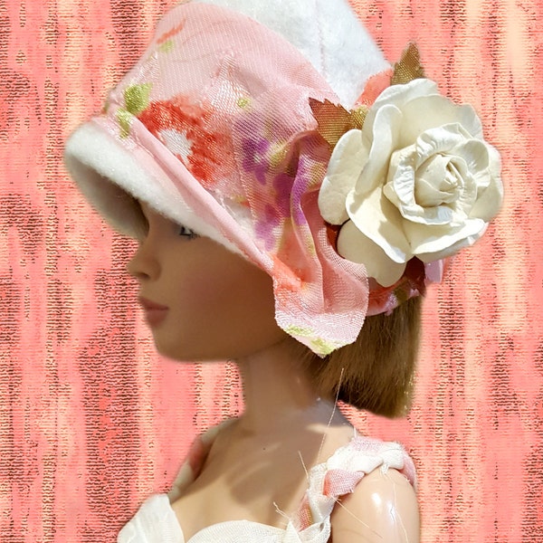 1 PCS  Hat Only - For Tonner Tyler, Ellowyne Wilde, Deja-Vu or Similar Size Doll, Flapper Hat, 1920's Style Hat