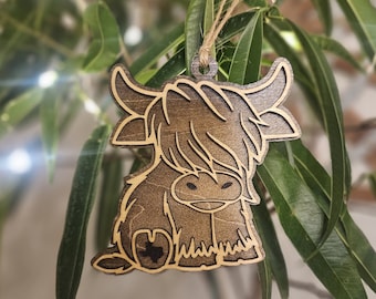 Highlands Cow Christmas Ornament