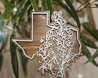 Texas Bluebonnet Christmas Ornament