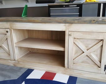 Custom Rustic Farmhouse Antique TV console