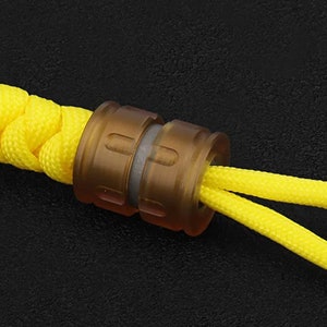 Amber PEI Rope Pendant Bead DIY Keychain Accessories Titanium Alloy Paracord Bead