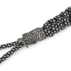 Koi Fish Brass DIY Paracord Bead Umbrella Rope Cord Outdoor Tool Pendant