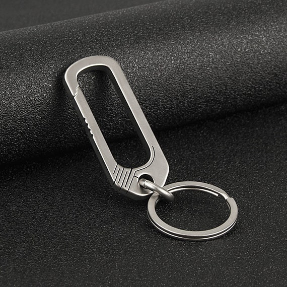 Mousqueton Multifonction En Alliage De Titane – Porte-clés De Survie Outdoor Solide Et Léger