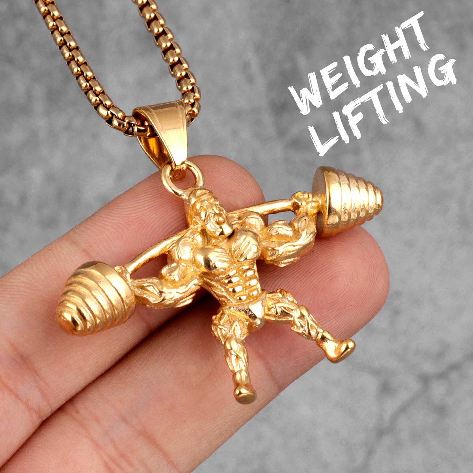 Fitness Bodybuilding Weightlifting Men Necklaces Pendants Etsy