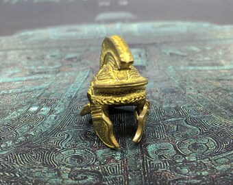 Samurai Helmet Brass Knife Beads Umbrella Rope Bead Outdoor Knife Pendant