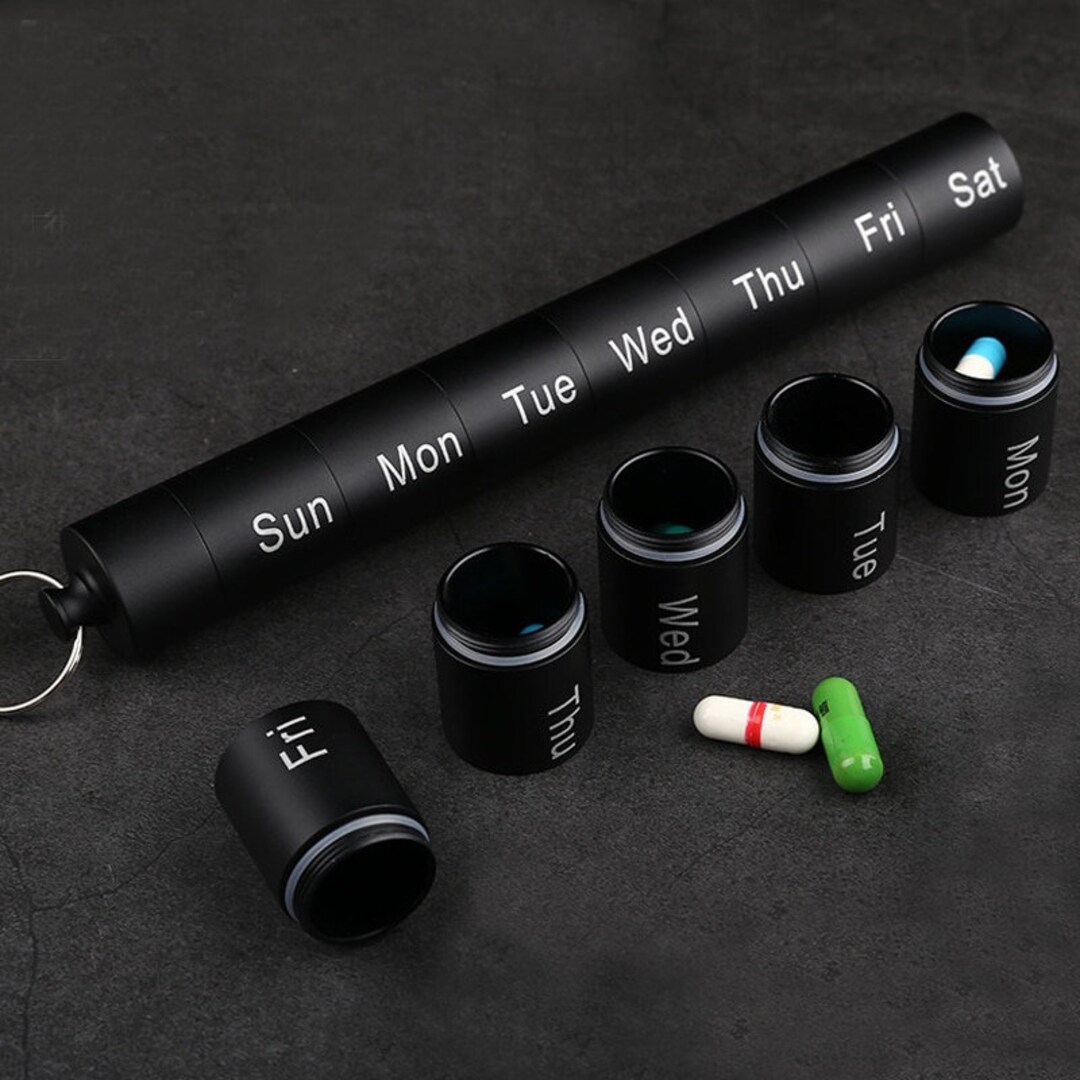 Metal Compartment Medicine Bottle Aluminum Alloy Seal Pill Bottles EDC Outdoor Camping Tool First Aid Waterproof bottle