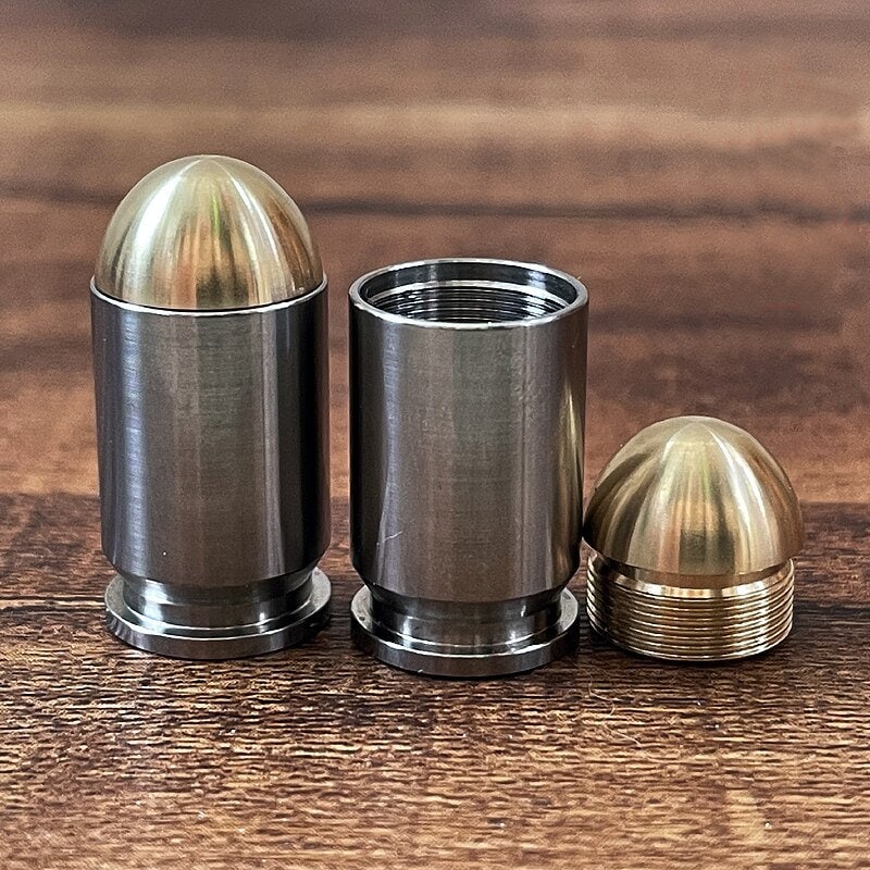 Detachable Titanium Alloy Bullet Paracord Accessory Screw Thread Knife Beads EDC DIY Paracord Beads